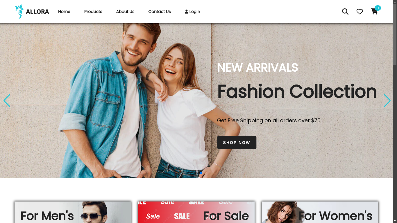 Allora – modern e-commerce platform built with Laravel